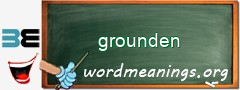 WordMeaning blackboard for grounden